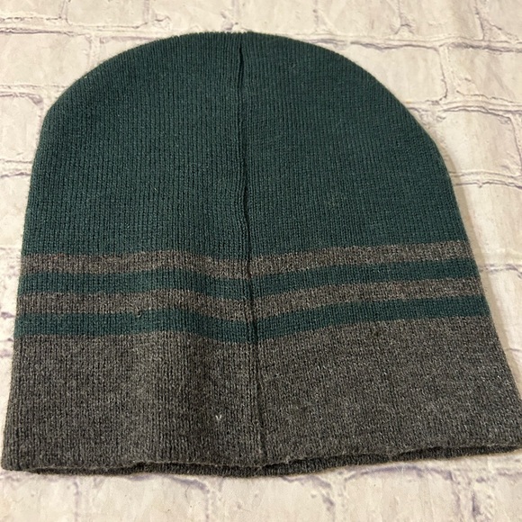 LOGOFIT MADE IN VIETNAM MSU LOGO MENS GREEN & GREY SKULL BEANIE HAT O/S - Picture 3 of 7